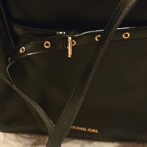 Michael Kors Black Leather Tote Bag
